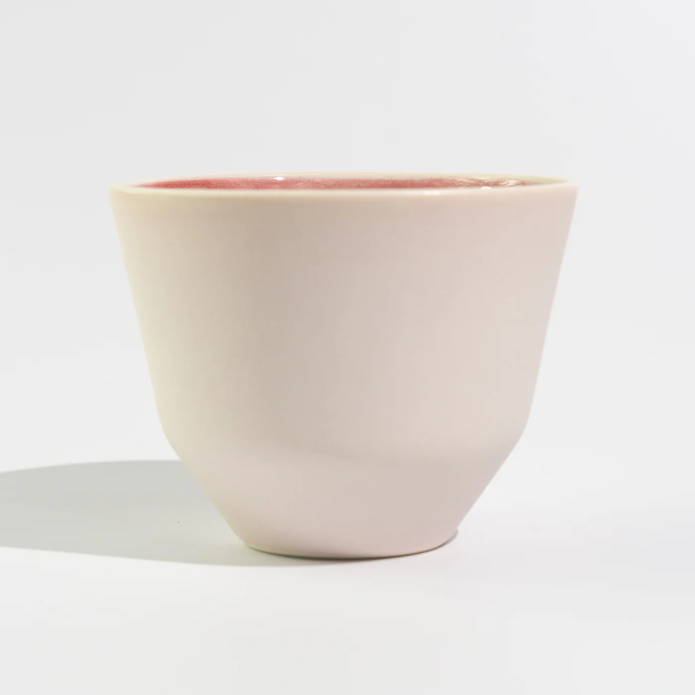 MK Studio - Matte Pink with Glossy Pink Inside | Handmade Porcelain Cup
