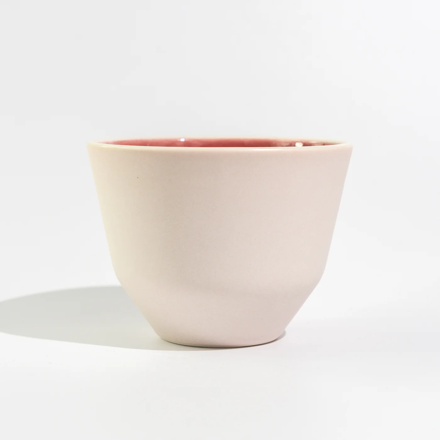 MK Studio - Matte Pink with Glossy Pink Inside | Handmade Porcelain Cup - Image 5