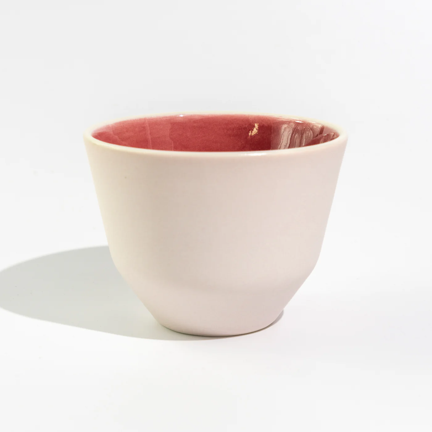 MK Studio - Matte Pink with Glossy Pink Inside | Handmade Porcelain Cup - Image 6