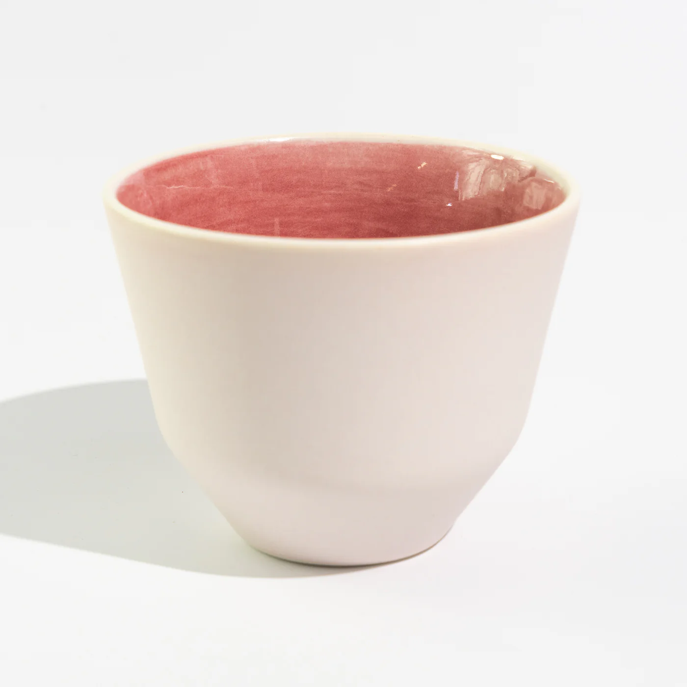 MK Studio - Matte Pink with Glossy Pink Inside | Handmade Porcelain Cup - Image 9